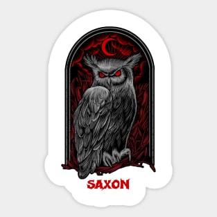 The Moon Owl Saxon Sticker